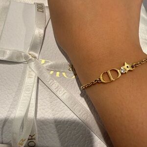 Dior Gold Star Bracelet with Crystal Accent